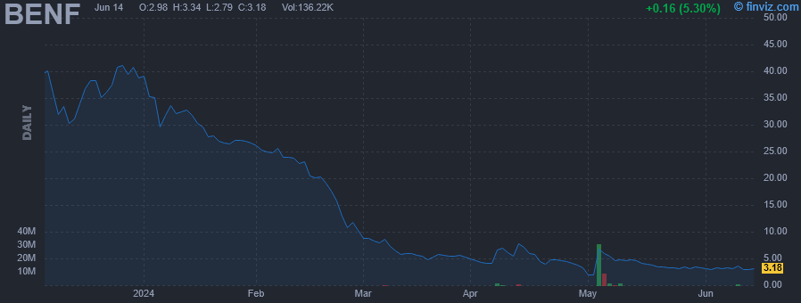 BENF - Beneficient - Stock Price Chart