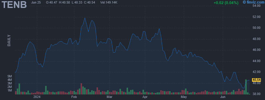 TENB - Tenable Holdings Inc - Stock Price Chart