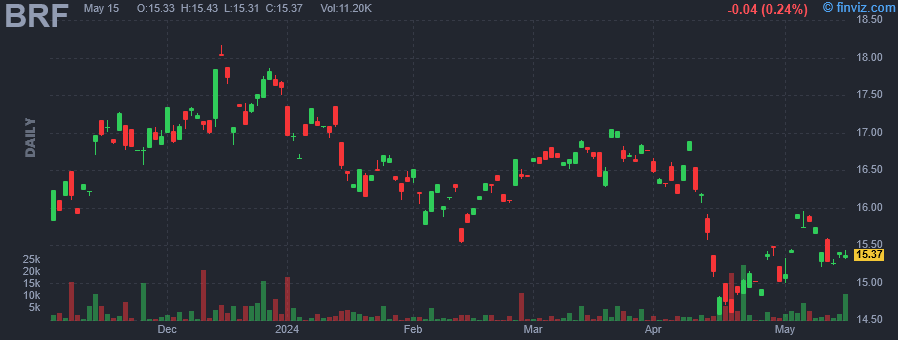 BRF VanEck Brazil Small-Cap ETF daily Stock Chart