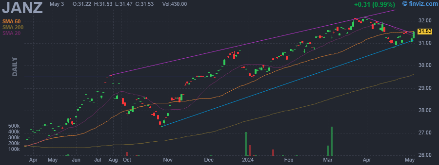 JANZ - TrueShares Structured Outcome (January) ETF - Stock Price Chart